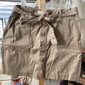 Loft button front skirt